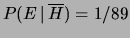 $ P(E\,\vert\,H)=0$