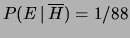 $ P(E)=1/90$