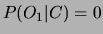 $ P(O_1\vert B) = 1/2 $