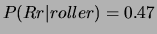 $ P(RR\vert roller) = 0.42$