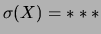 $ (X)=***$