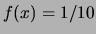 $ f(x),\ x=1,2,\ldots,6$