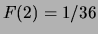 $ f(12) = 1/36$