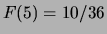 $ F(4) = 6/36$
