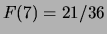 $ F(6) = 15/36$