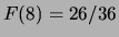 $ F(7) = 21/36$