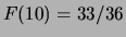 $ F(9) = 30/36$