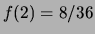 $ f(1) = 10/36$