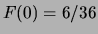 $ f(5) = 2/36$