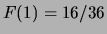 $ F(0) = 6/36$
