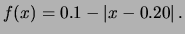 $ P(X=0.20)=f(0.20)=1/10$