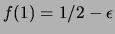 $ f(1-\delta)=\epsilon$