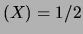 $ f(1)=1/2-\epsilon$