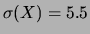 $ (X)=6$