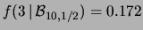 $ P(X<5)= F(4\,\vert\,{\cal B}_{16,1/4}) = 63.0\,\%$