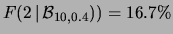 $ 1-F(7\,\vert\,{\cal B}_{10,0.6}) = 16.7\,\%$