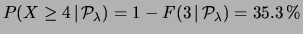$ f(0\,\vert\,{\cal P}_\lambda) = 0.05 \Rightarrow \lambda = 3.00$