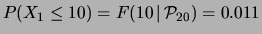 $ 1-F(10\,\vert\,{\cal P}_{6.5})=6.7\,\%$