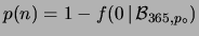 $ p_\circ=1-F(1\,\vert\,{\cal P}_{\lambda_1})$