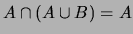$ A\cap (A\cup B) = A$