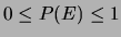 $ 0 \leq P(E) \leq 1$