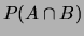 $ P(A\cap B)$