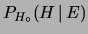 $ P_{H_\circ}(H\,\vert\,E)$