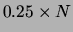 $ 0.25\times N$