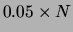 $ 0.05\times N$