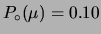 $ P_\circ(\mu) = 0.10$