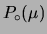 $ P_\circ(\mu)$