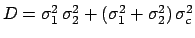 $\displaystyle \hspace{0.7 cm} \left. -2\, (x_1-k)\,
(x_2-k)\,\sigma_c^2
\right]\, ,$